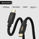 Кабель Hagibis UC50 Thunderbolt - Thunderbolt 120 Гбит/с 16K 240 Вт Black-Gold - изображение 3