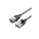 Патч-корд 0.5м, UTP cat 6A RJ-45 slim black Vention (IBIBD) - изображение 1