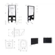 Готовое решение Qtap для ванной комнаты: подвесной унитаз Jay Rimless 485x360x320 + комплект инсталляции Standard (линейная кнопка Black) - изображение 2