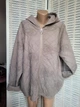 Женская итальянская однотонная курточка с вышивкой Oversize на молнии с капюшоном Темно-бежевая мокко Хлопок One Size 0046/1 - изображение 2