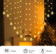 Гирлянда-штора Jsdoin Снежинки 2×1 м, 104 LED, теплый белый, 8 режимов, пульт, таймер, USB - изображение 5