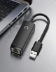 Зовнішня мережева карта USB-A 2.0 на LAN RJ45 Ethernet адаптер перехідник ZX035 100 Мбіт/с Realtek RTL8152B для ноутбука MacBook ПК планшета телефона TV Box Чорний - зображення 4