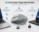Бездротова миша Philips MX Prime 4 Bluetooth, 2.4 ГГц, 4000 DPI, USB-A/USB-C, акумулятор, Gray - изображение 3