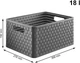 Regał plastikowy Rotho Country z 3 szufladami 71.2 x 32.5 x 37.5 cm Antracyt (1165408853WS) - obraz 8