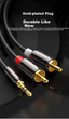 Кабель Ugreen 10590 3.5 мм - 2RCA 3 м Gold - зображення 5