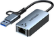 Сетевой адаптер Shengwei EUR0007J / USB 3.0 + USB Type-C / 2.5 Гбит/с Ethernet - изображение 1