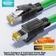 Патч-корд SAMZHE Cat 6a 10 Гбит/с двойно экранированный 15 м Зеленый (SPFC6A-150) - изображение 2