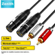 Адаптер ZHENWEI 2 RCA — 2 XLR «мама» 1.5 м (ZW-YPX) - зображення 3