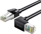 Патч-корд SAMZHE WT6A080 Cat 6 RJ-45 угловой-прямой 8 м Черный - изображение 1