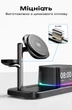 Безпровідна зарядка для Samsung S26-series Galaxy Watch Buds 33w 5 в 1 Samsung Часи, Нічник, Будильник, Док станція, Бездротова зарядка Bluetooth Колонка - зображення 14