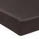 Простынь на резинке по периметру MirSon Satin Light Pro 10-010 Brown 120x200+25 см (2200010173604) - изображение 1