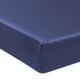 Простирадло на резинці по периметру MirSon Satin Light Pro 10-011 Dark Blue 120x190+25 см (2200010174137) - зображення 1