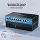 Wopool 8-портовый PoE-коммутатор с полным гигабитным питанием, 8 портами Ethernet + 2 портами восходящей связи, камерами видеонаблюдения, сетевым разветвителем, коммутатором корпоративного уровня и функцией сторожевого таймера. - изображение 10