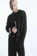 Блуза жіноча COS pinstriped draped top 1194792001 L Чорний - зображення 4