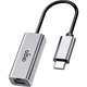 Адаптер Ethernet Aigo Type-C на RJ45, дротова мережева карта 100 Мбіт/с, конвертер мережевого кабелю, док-станція для ноутбука, сумісний з док-станціями Lenovo, Xiaomi, Apple R01C (металева) - зображення 2