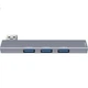Розширювальний док-станційний спліттер Isky Type-C на USB 3.0, сумісний з 4-портовим USB-хабом, USB-хабом-адаптером для ноутбука - зображення 1