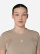 Спортивна футболка для бігу жіноча ASICS Road Seamless SS Top 2012D292-200 L Бежева (4573690001658) - зображення 5