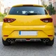 Накладка на задний бампер SEAT Leon Сеат Леон диффузор универсальный цвет черно серебристый - изображение 15