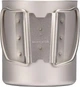 Термокружка Snow Peak MG-051FHR Titanium Double Wall Mug 0.22 л титанова подвійні стінки складна ручка для туризму і дому - зображення 4