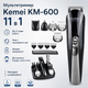 Машинка триммер 11 В 1 для стрижки волосся + Підставка KEMEI KM-600 - зображення 9