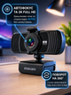 Веб-камера 2K с микрофоном для компьютера ноутбука ПК USB веб камера для видеосвязи конференций онлайн обучения стриминга Axacam WS-PC006 2560×1440 30 FPS с автофокусом Plug & Play поворотом 360° со штативом-треногой - изображение 2