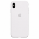 Чохол силіконовий Silicone Case Full Size для iPhone X Xs матовий з мікрофіброю всередині White MC-10449 - зображення 1