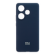 Чехол Liquid Silicone Full Camera для Xiaomi Poco F6 Turbo 3 защитный с микрофиброй внутри темно-синий MC-11638 - изображение 1