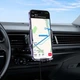 Автотримач Hoco CA202 Plus бездротова зарядка 15 W для смартфонів 4.5-7 дюймів чорно-сірий - зображення 9