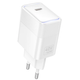 Сетевое зарядное устройство Hoco CS113A USB-C PD3.2 60W с быстрой зарядкой LED подсветка белый - изображение 1