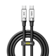 Кабель USB YOKI ULTRA YK-UL61 Type-C to Type-C 60W 1.2m противоударный с защитой от изломов черный - изображение 1