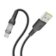 Кабель USB YOKI CYBER YK-CY23 Type-C 3A 1.2m прочный с текстурированной оплеткой черный - изображение 4