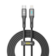 Кабель USB YOKI LED YK-LE17 Type-C to Lightning 30W 2m с LED индикатором высокая прочность черный - изображение 1
