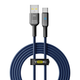 Кабель USB YOKI SMART YK-SM31 Type-C 3A 2m с LED индикатором быстрая зарядка из цинкового сплава Black - изображение 1