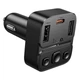 FM-модулятор у машину 3 А 35W Hoco E87 Bluetooth/Type-C/USB чорний (E87) - зображення 2