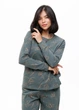 Пижама женская хлопковая Peach Effect с манжетами Наталюкс 2XL оливковый (5726491876461) - изображение 7