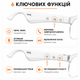 Умные беспроводные очки 2-в-1 ANKRIYUL со встроенными беспроводными наушниками и микрофоном для телефона, Type-C. Белые - изображение 5