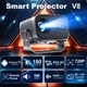 Проєктор H96 MAX V8 LED LCD HD 180AL 16:9 CPU:RK3566 1G/8G Android 12.0 WiFi6 BT сірий - зображення 3