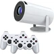 Проєктор H96 MAX F100 LED LCD HD 110AL 16:9 2G/16G Android 12.0 HDMI WiFi BT джойстик 2 шт білий - зображення 1