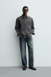 Сорочка Zara струмуюча варена сірий 6887/300/807 L - изображение 7