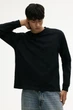 Лонгслів H&M Loose Fit чорний 1302376001 S - зображення 1