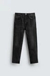Джинси Zara Slim Cropped Fit темний сірий 4806/400/822 36 - изображение 5
