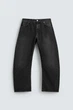 Джинси Zara Relaxed Barrel Fit чорний 0840/590/822 32 - зображення 7