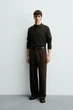 Светр поло Zara з вовни оливковий 6674/404/507 L - изображение 7