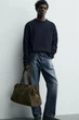 Светр Zara з вовни та вовни яка темний синій 3920/450/401 L - зображення 6