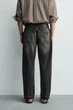 Джинси ZARA Straight Fit вугільний чорний 4048/445/822 32 - изображение 2