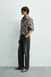 Джинси ZARA Straight Fit вугільний чорний 4048/445/822 32 - изображение 4