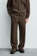 Щільні джогери Zara класичного крою коричневий 4393/401/717 L - изображение 2