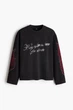 Лонгслів H&M Loose Fit чорний 1329549001 L - зображення 6