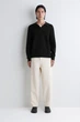Джемпер поло чоловічий COS textured knitted polo jumper 1293217001 XS Чорний - изображение 2