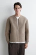 Кардиган чоловічий COS oversized felted-scuba zip-up cardigan 1300678001 XL Бежевий - изображение 1